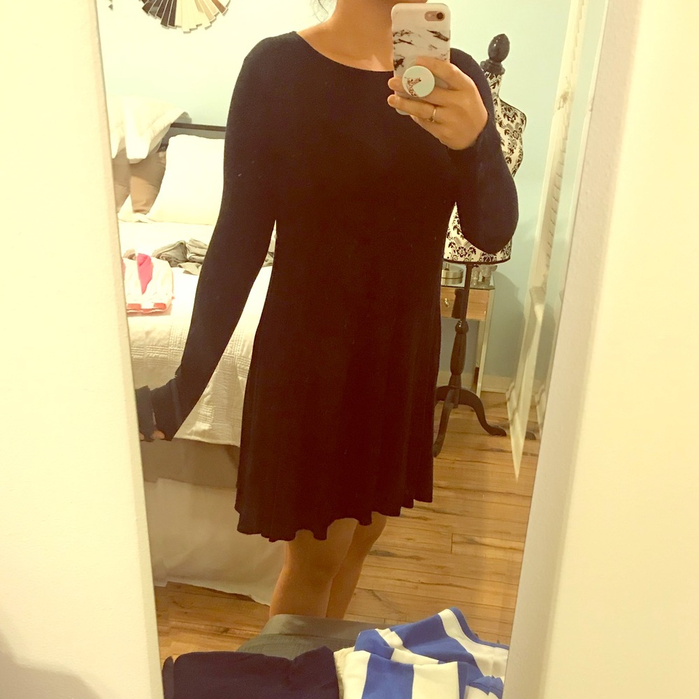 Black swing dress Boohoo